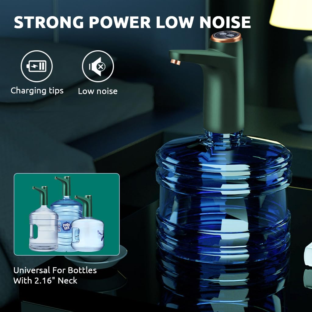 HASTHIP Automatic Water Dispenser Pump, Water Dispenser for 5 Gallon Bottle, Food Grade Silicone Tube Water Dispenser, Portable Drinking Water Bottle Pump with USB Rechargeable Battery for Home Office Outdoor HASTHIP Automatic Water Dispenser Pump, Water Dispenser for 5 Gallon Bottle, Food Grade Silicone Tube Water Dispenser, Portable Drinking Water Bottle Pump with USB Rechargeable Battery for Home Office Outdoor